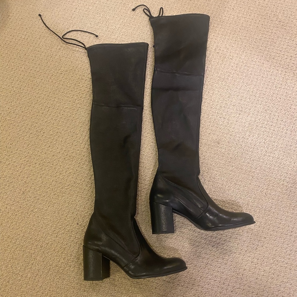 Stuart Weitzman Midland Black leather boots size 10.5